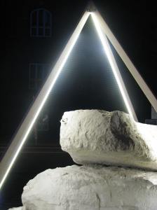 An iceberg art installation in Copenhagen